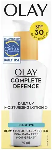 Coles Olay Complete Sensitive Moisturising Lotion SPF30 75mL offer