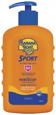 Coles Banana Boat Sport Sunscreen SPF50+ 400g^ offer