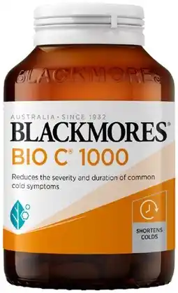 Coles Blackmores Bio C 1000mg Tablets 150 Pack^ offer