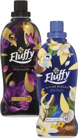 Coles Fluffy Concentrated Fabric Conditioner 900mL-1 Litre offer
