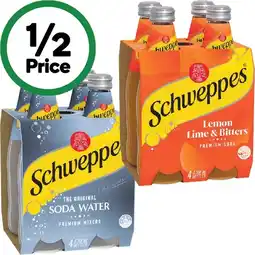 Woolworths Schweppes Soft Drink, Mineral Water or Mixer Varieties 4 x 300ml offer