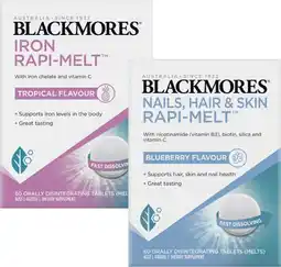 Coles Blackmores Rapi-Melts 60 Pack^ offer