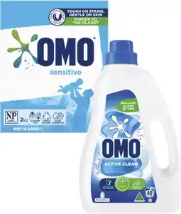 Coles Omo Laundry Liquid 2 Litre or Powder 2kg offer