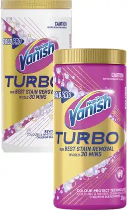 Coles Vanish NapiSan Gold Pro Turbo Stain Remover Powder 2kg offer