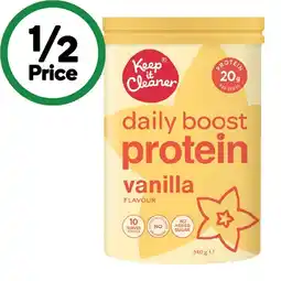 Woolworths Keep It Cleaner Daily Boost Protein Powder 340g offer