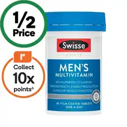 Woolworths Swisse Ultivite Men’s Multivitamin Tablets Pk 60^ offer