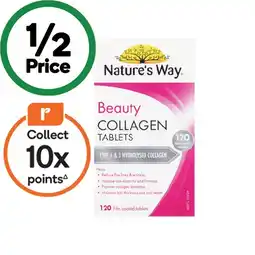 Woolworths Nature’s Way Beauty Collagen Tablets Pk 120^ offer