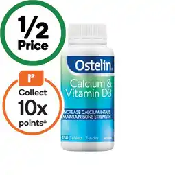 Woolworths Ostelin Calcium & Vitamin D3 Tablets or Vitamin D3 1000IU Capsules Pk 130^ offer
