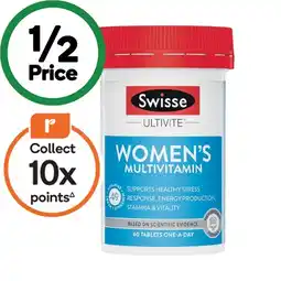Woolworths Swisse Ultivite Women’s Multivitamin Tablets Pk 60^ offer