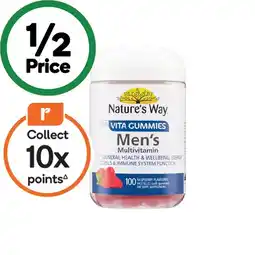 Woolworths Nature’s Way Vita Gummies Men’s or Women’s Multivitamin Pk 100^ offer