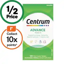 Woolworths Centrum Advance Daily Multivitamin Tablets Pk 120^ offer