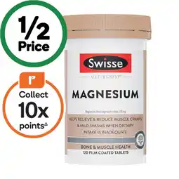 Woolworths Swisse Ultiboost Magnesium Tablets Pk 120^ offer