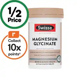 Woolworths Swisse Ultiboost Magnesium Glycinate Tablets Pk 60^ offer