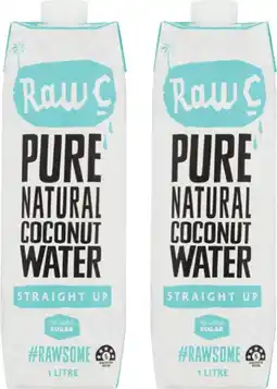 Coles Raw C Coconut Water 1 Litre offer