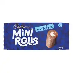 Woolworths Cadbury Cake Bars or Mini Rolls Varieties Pk 5 offer