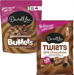 Coles Darrell Lea Bullets or Choc Twists 150g-204g offer