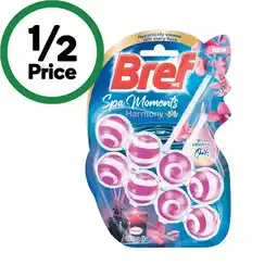 Woolworths Bref Power Active or Spa Moments Toilet Rim Block 50g x Pk 2 offer