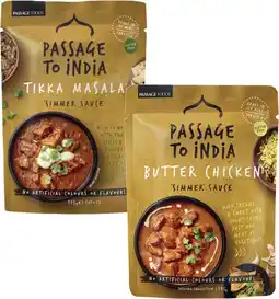 Coles Passage To India Simmer Sauce 375g offer