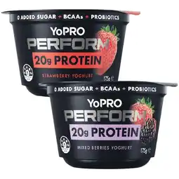 Woolworths YoPRO Perform Yoghurt Pots 175g offer