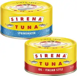 Coles Sirena Tuna 185g offer