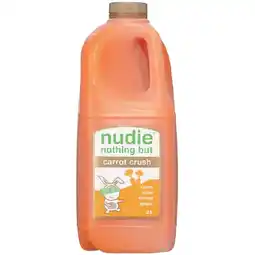 Woolworths Nudie Gold Nothing But Carrot, Ginger And More 2 Litre – From the Fridge offer