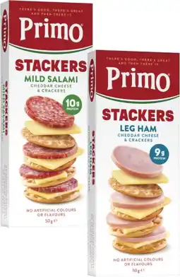 Coles Primo Stackers 45g-57g offer