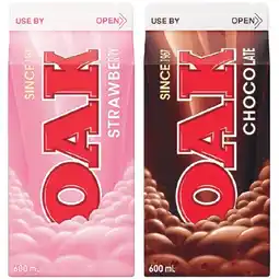 Woolworths Oak Flavoured Milk 600ml – From the Fridge offer