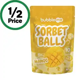 Woolworths Bubbleme Sorbet Balls 80g offer