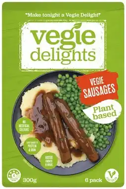 Coles Vegie Delights Sausages 300g offer