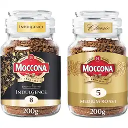 Woolworths Moccona Freeze Dried Classic or Indulgence Coffee 200g offer