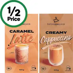 Woolworths Before You Speak Coffee Sachets Pk 10 offer