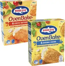Coles Birds Eye Oven Bake Fish Fillets 425g offer