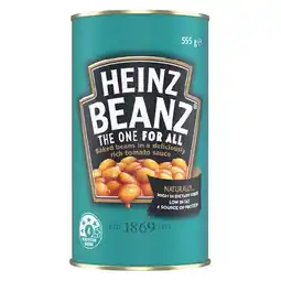Woolworths Heinz Baked Beans or Spaghetti 535-555g offer