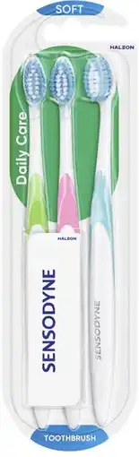 Coles Sensodyne Soft Daily Care Toothbrush 3 Pack offer