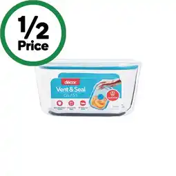 Woolworths Decor Vent & Seal Glass Oblong Container 600ml offer
