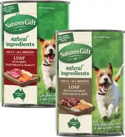Coles Nature's Gift Dog Food 700g offer
