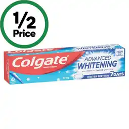 Woolworths Colgate Advanced Whitening Toothpaste 200g offer