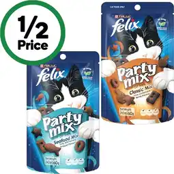 Woolworths Felix Party Mix Cat Treats 50-60g offer