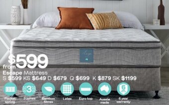 Fantastic Furniture Escape Mattress offer