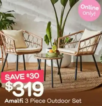 Amalfi 3 Piece Outdoor Set