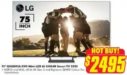 The Good Guys 75" QNED93A EVO Mini-LED AI UHD4K Smart TV 2025 offer