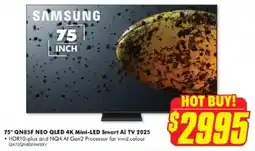 The Good Guys 75" QN85F NEO QLED 4K Mini-LED Smart Al TV 2025 offer
