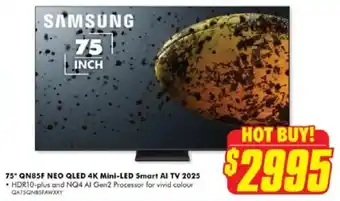 75" QN85F NEO QLED 4K Mini-LED Smart Al TV 2025