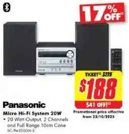 The Good Guys Micro Hi-Fi System 20W offer