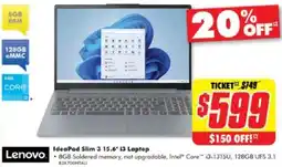 The Good Guys IdeaPad Slim 3 15.6" 13 Laptop offer