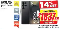 The Good Guys Samsung Galaxy $25 Ultra 256GB - Titanium Black offer
