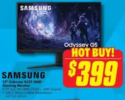 The Good Guys Samsung 27" Odyssey G51f Qhd offer