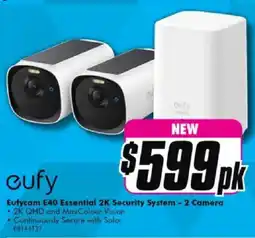 The Good Guys Eutycam E40 Essential 2K Security System - 2 Camera offer