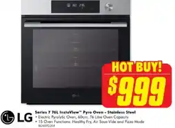 The Good Guys Series 7 76L InstaView™ Pyro Oven - Stainless Steel offer