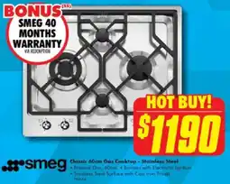 The Good Guys Classic 60cm Gas Cooktop - Stainless Steel offer